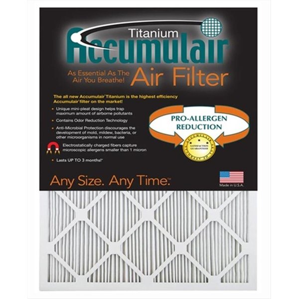 Accumulair Accumulair FI12X12 Titanium 1 In. Filter;  Pack Of 4 FI12X12